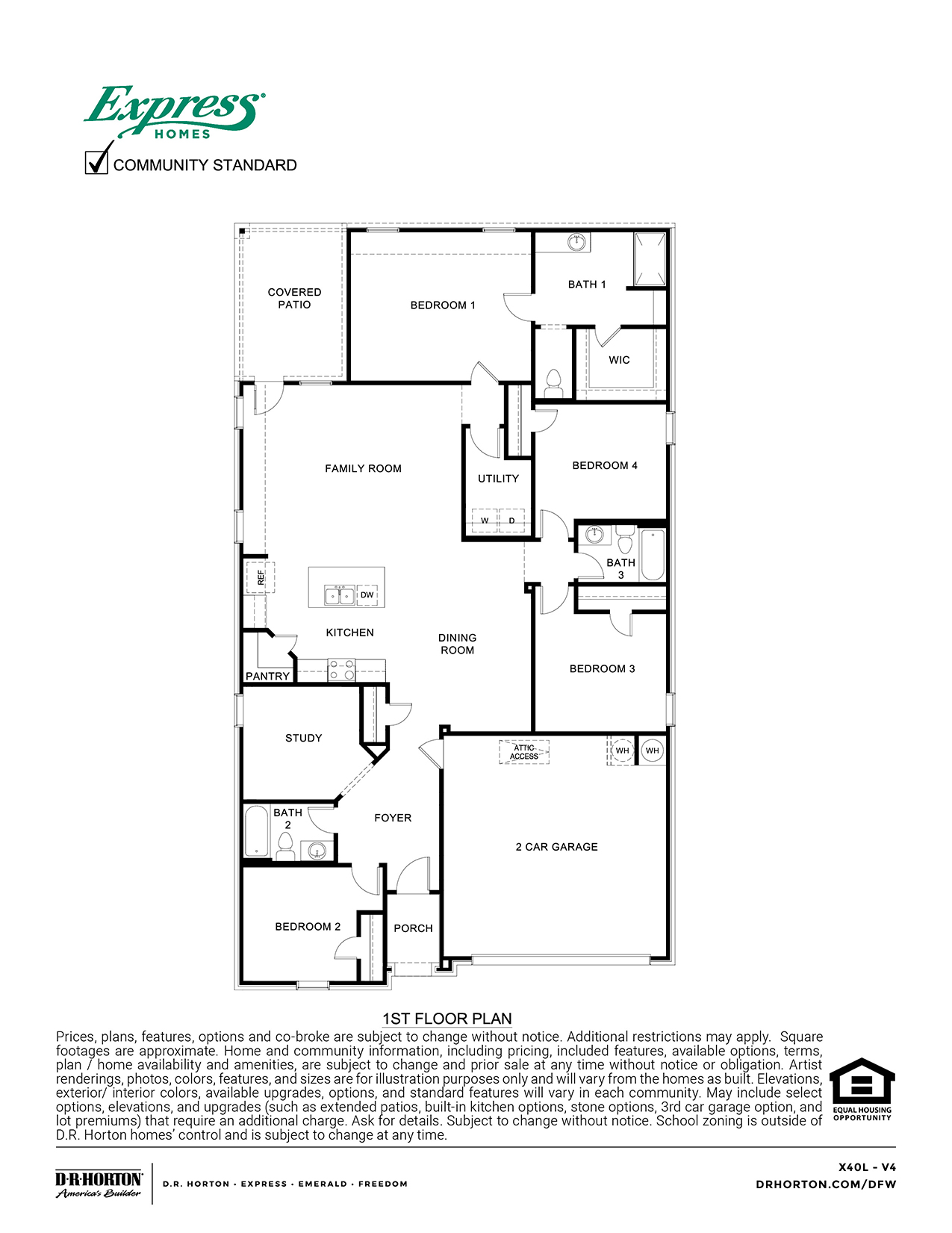 Floor Plan in Magnolia Josephine, TX D.R. Horton