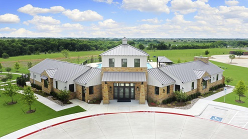 Wildcat Ranch amenity center aerial view in Crandall TX