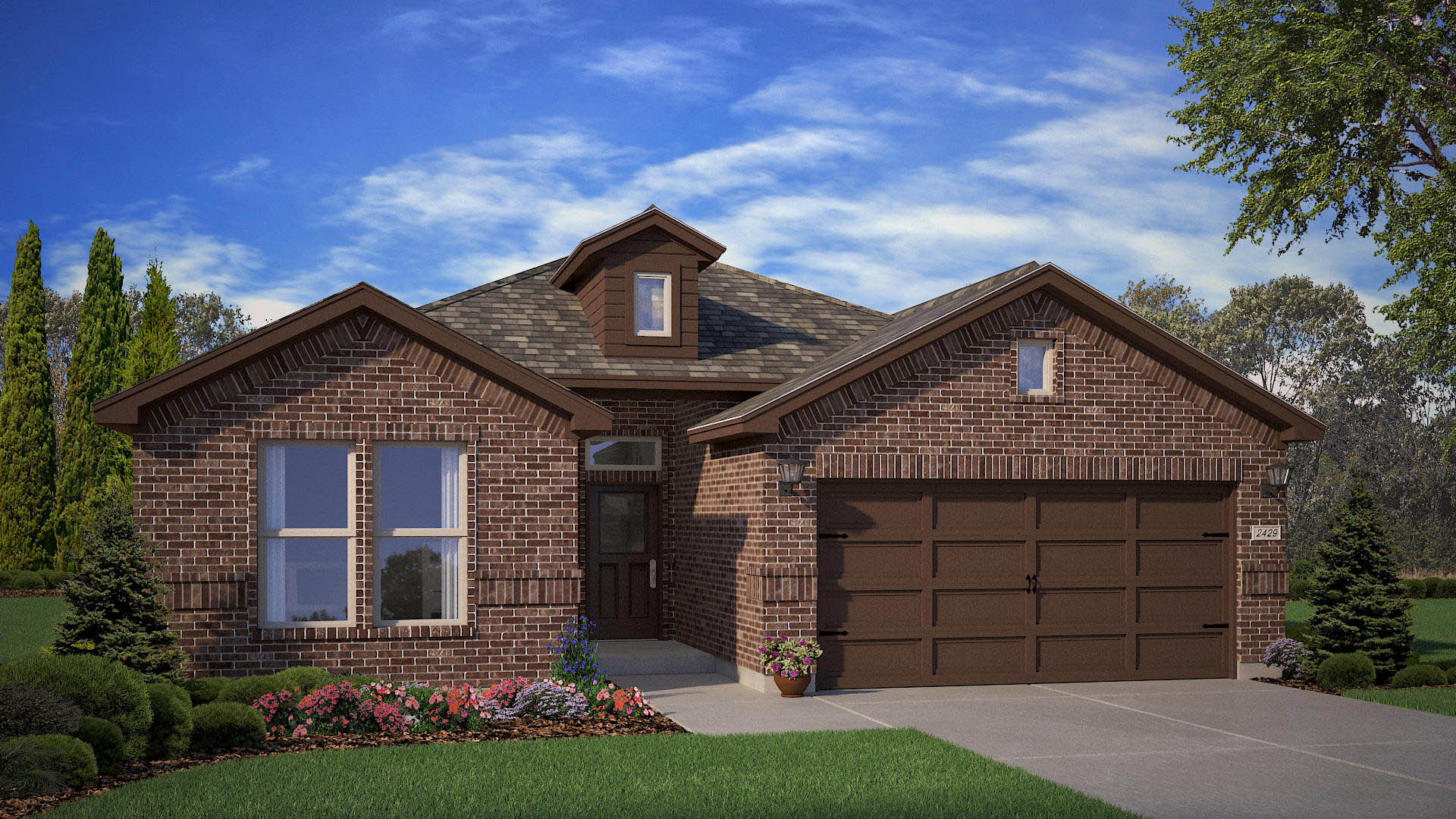 This home — photograph published by the builder