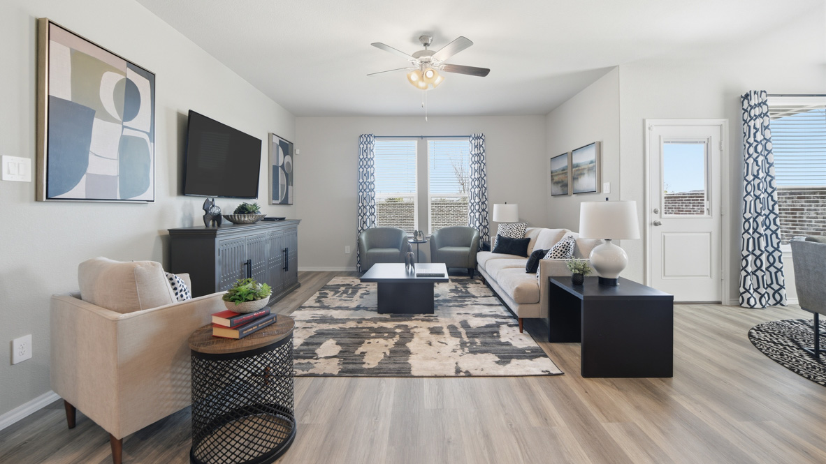 Spacious open concept living room