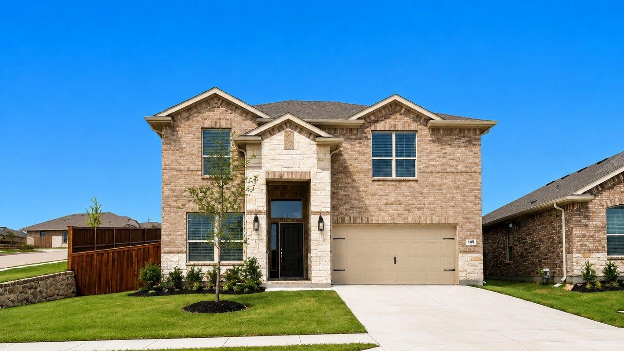 This home — photograph published by the builder