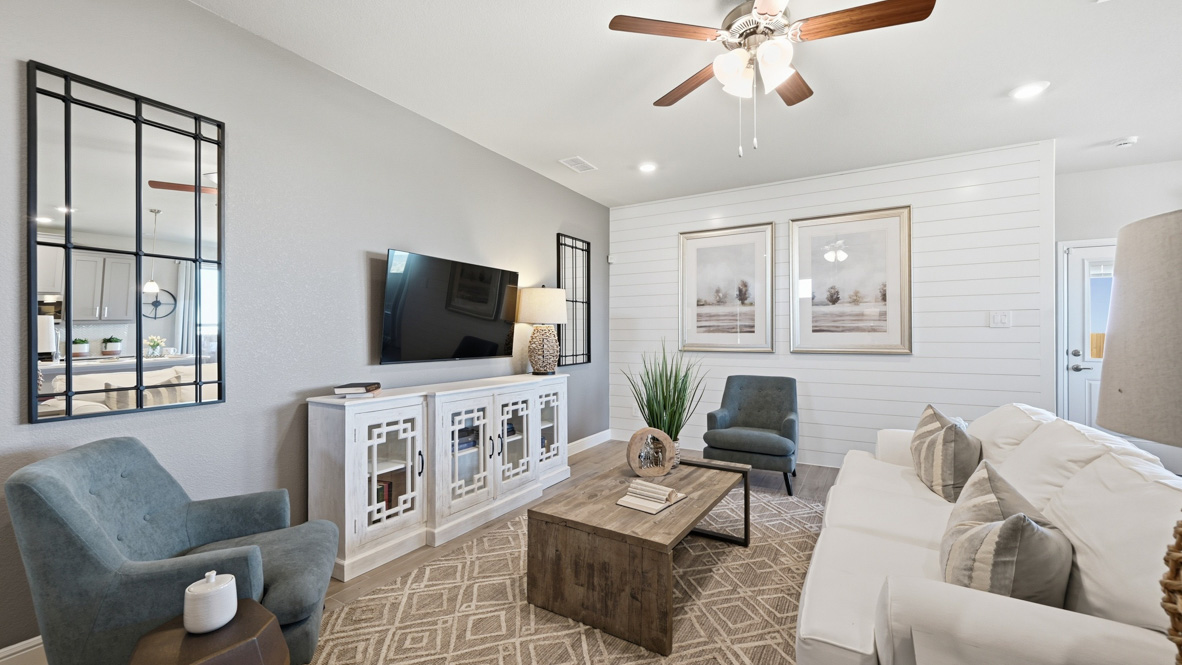 Cozy living and family room