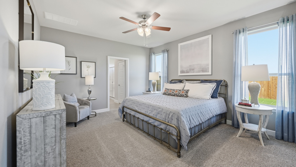 Bedroom 1 with double windows