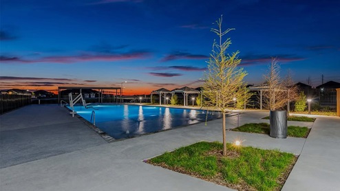pool at night