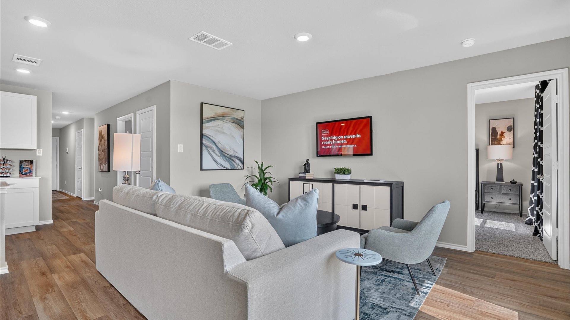 Living and family room