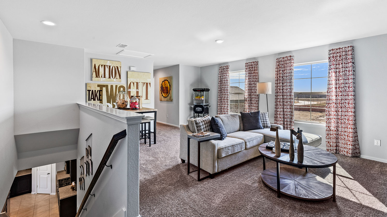 Upstairs game room