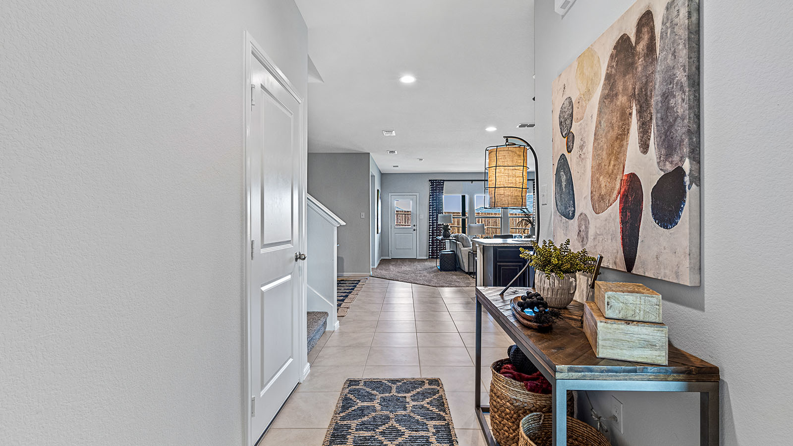 Front entry and hallway