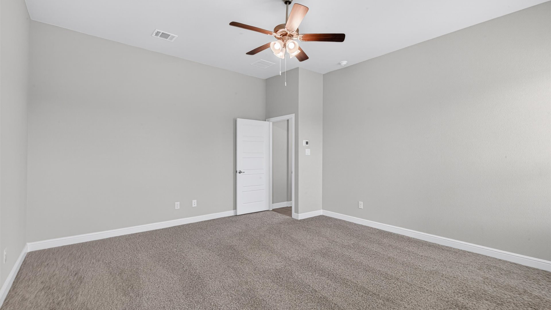 Spacious primary bedroom