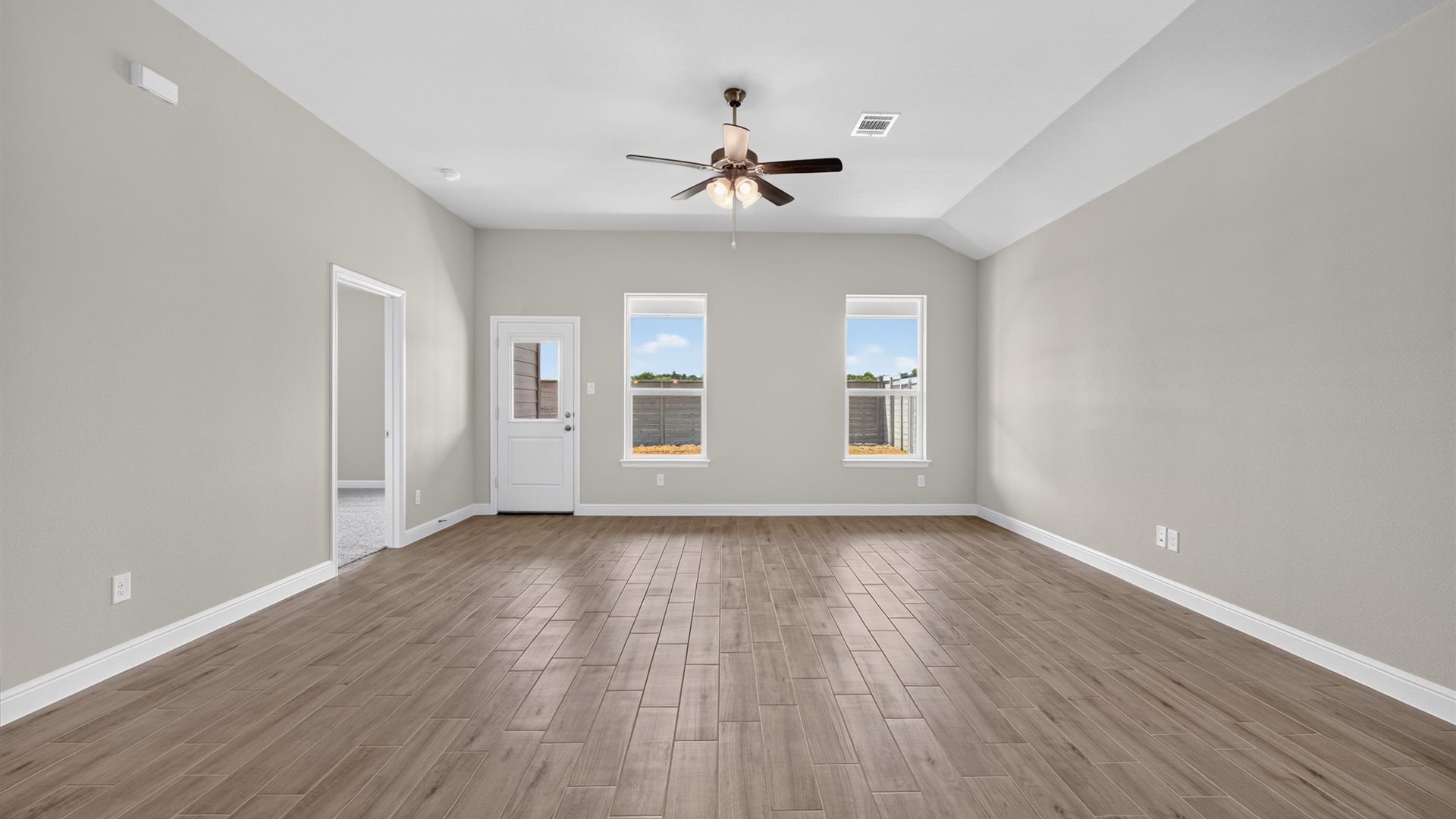 Open living and family area