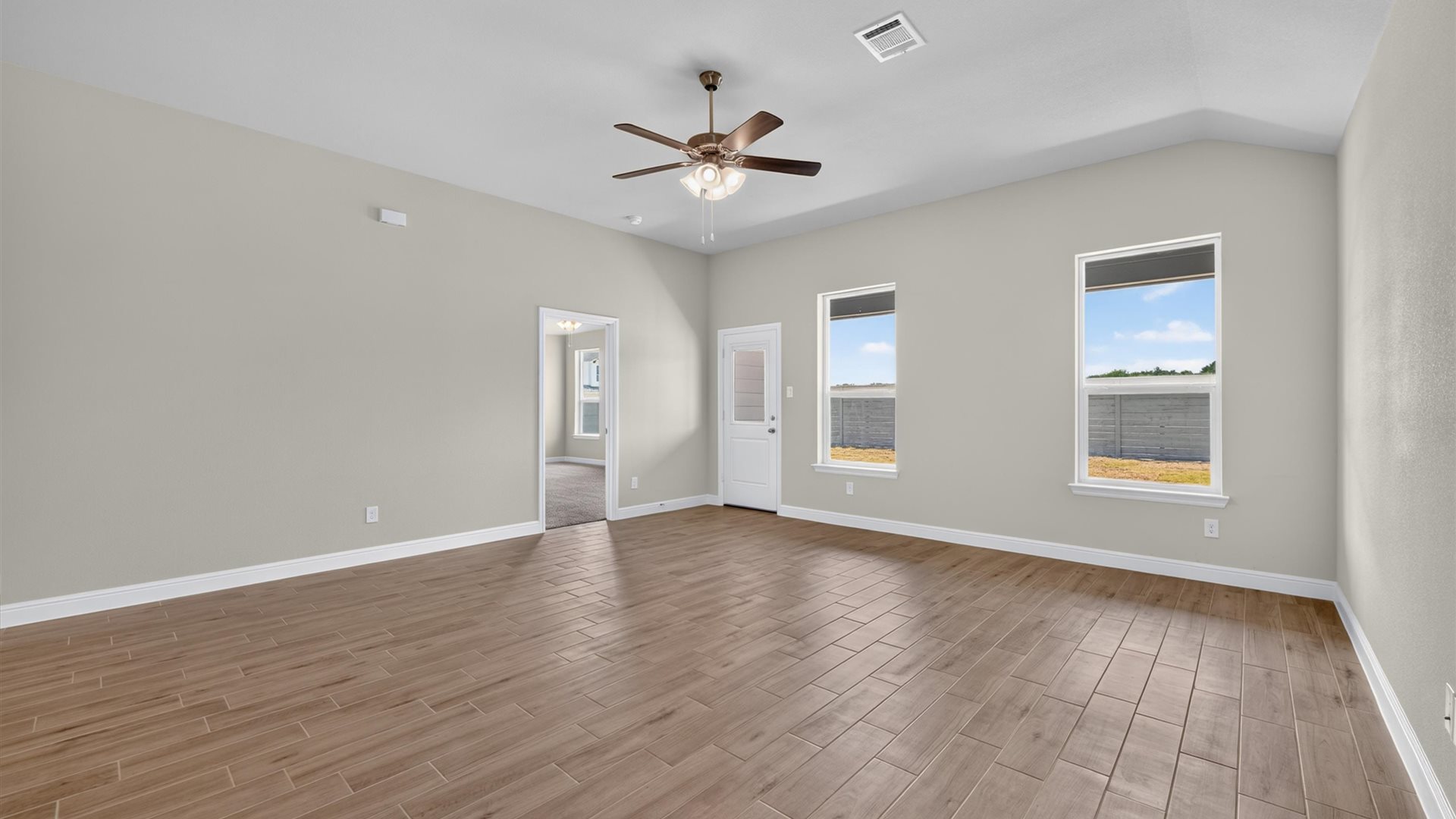 Spacious open living and family room