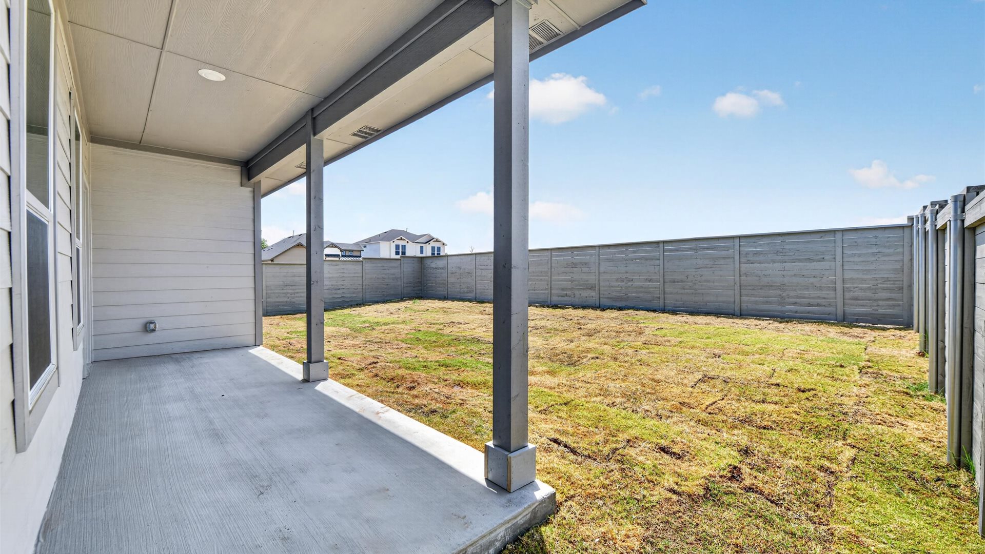 Covered back patio