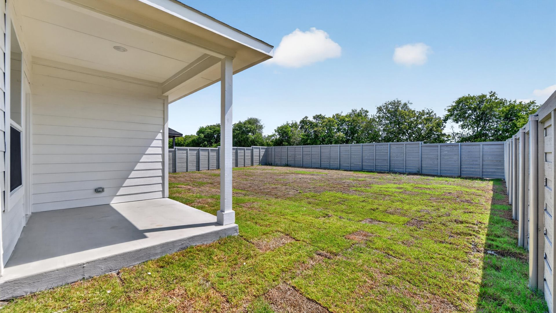 Covered back patio