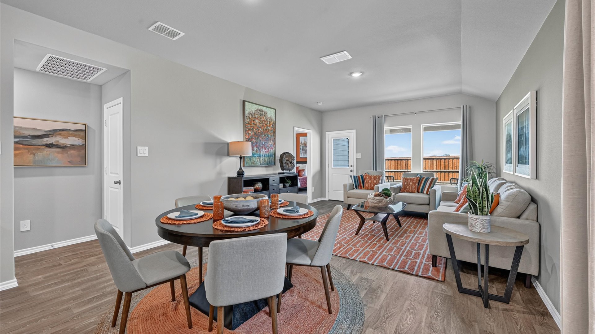 Dining and living area