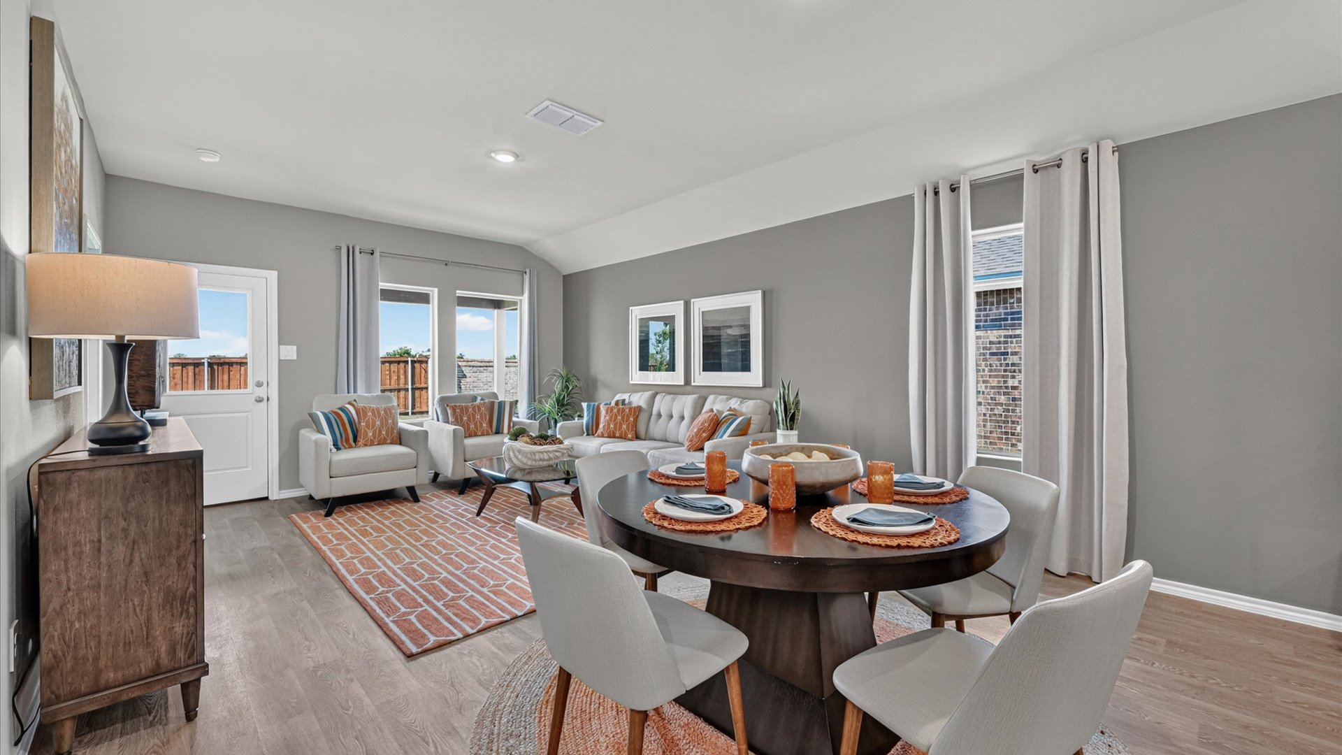 Open dining and family room
