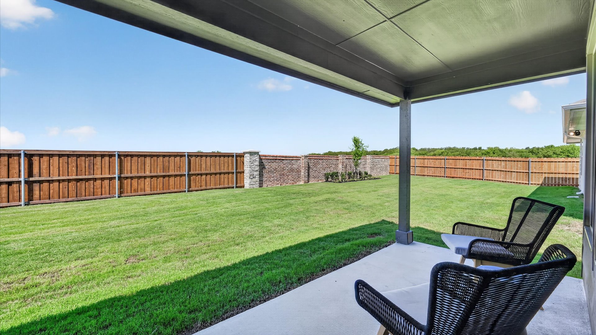 Covered back patio