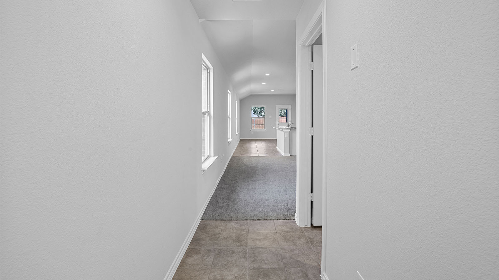 Hallway leading to common space