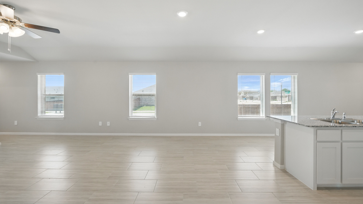 Open dining & living area