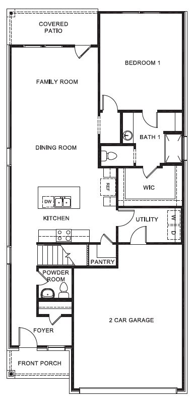 Florence first floor floorplan and overhead layout
