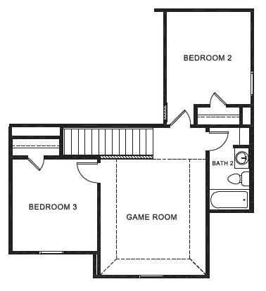 Florence second floor floorplan and overhead layout