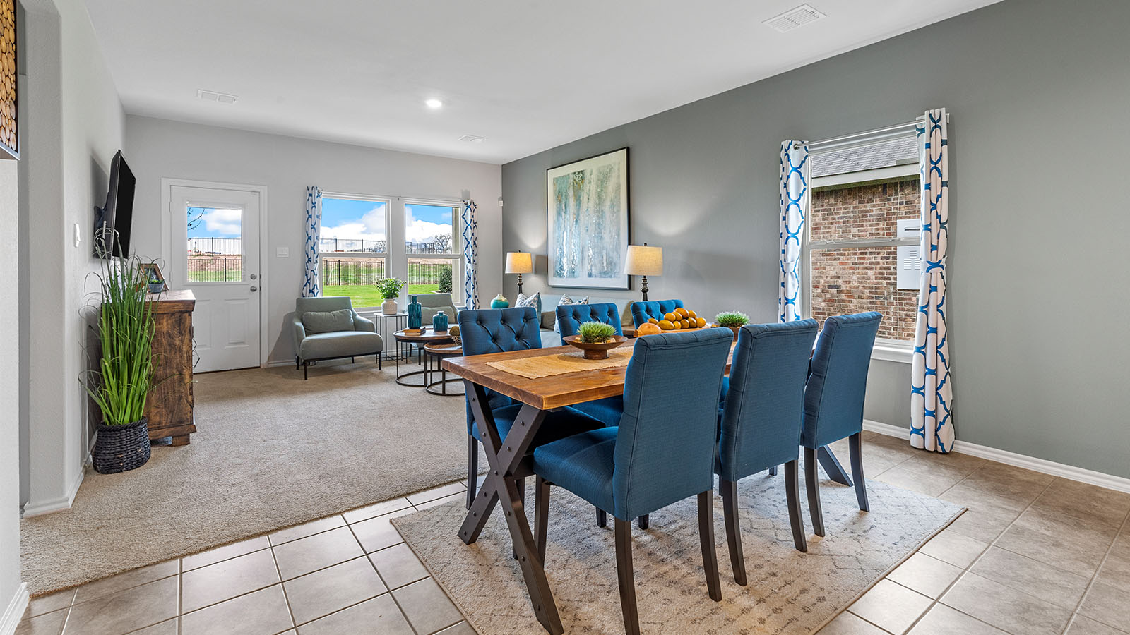 Open dining, kitchen, & living room