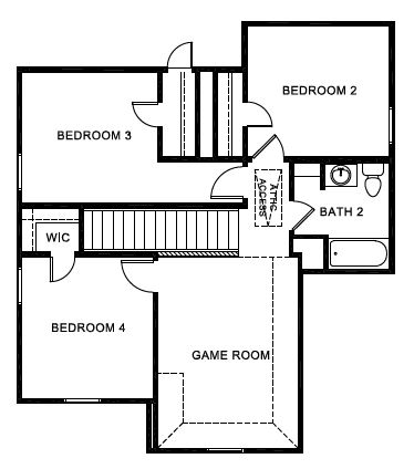 Hanna second floor plan and overhead layout