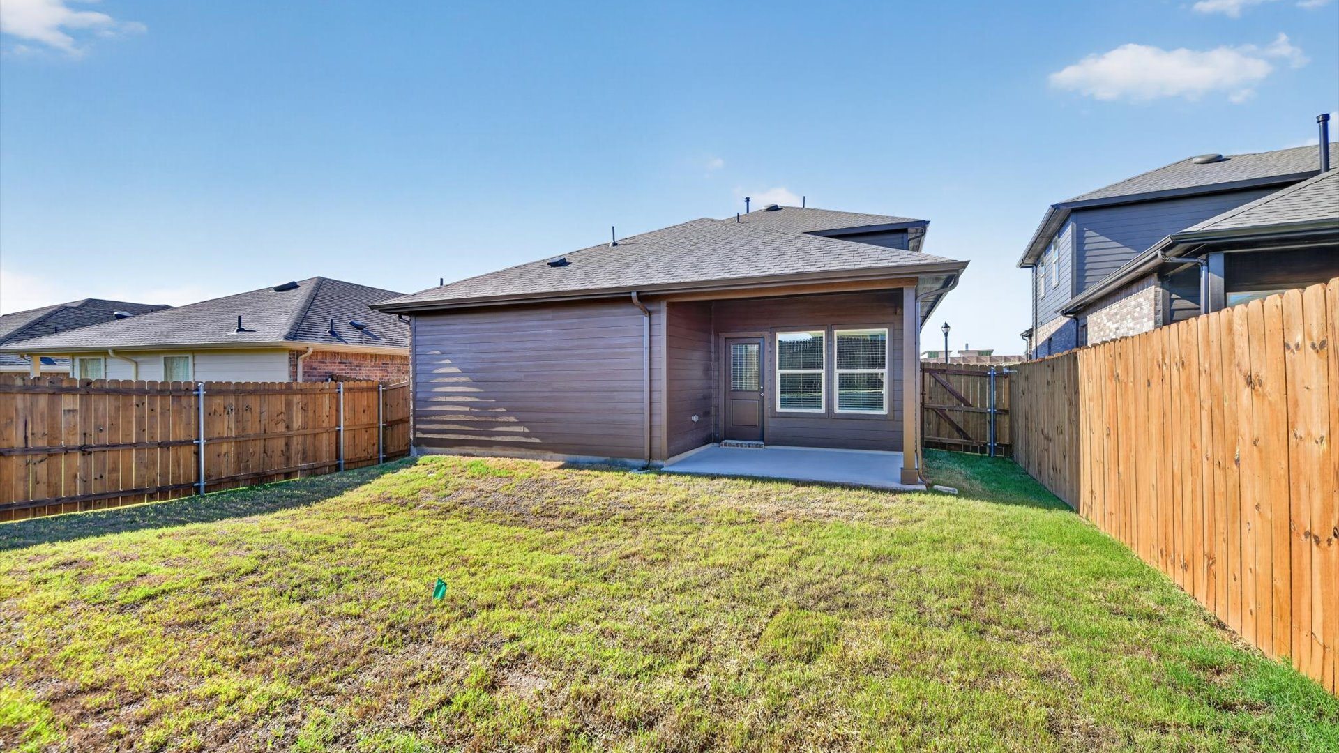 Spacious backyard and patio