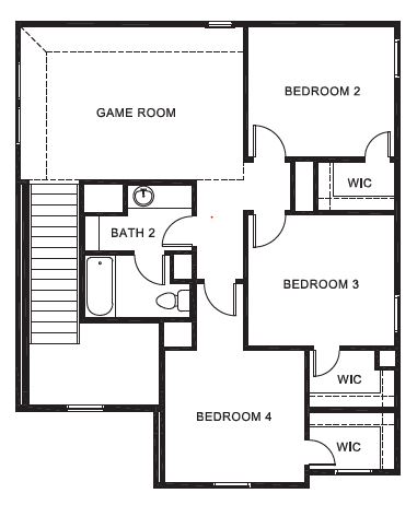 Renae second floor plan and overheard floor plan