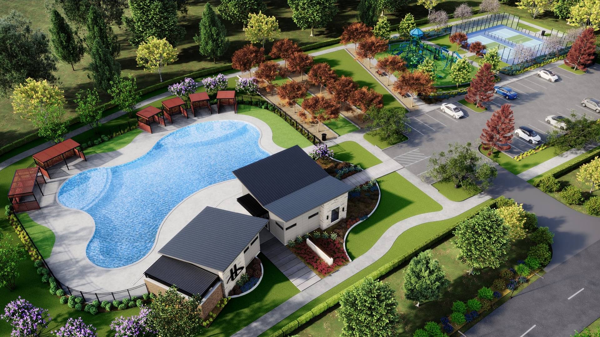 Rendering of the planned amenities coming to The Hills at Reunion community