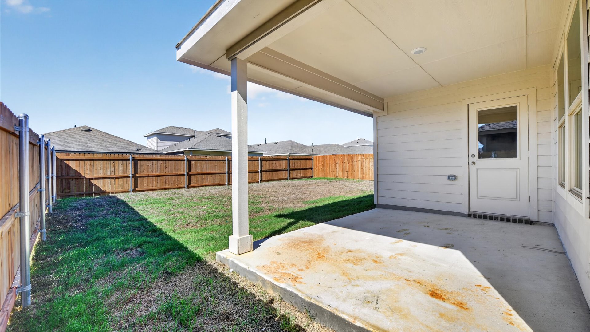 Covered back patio