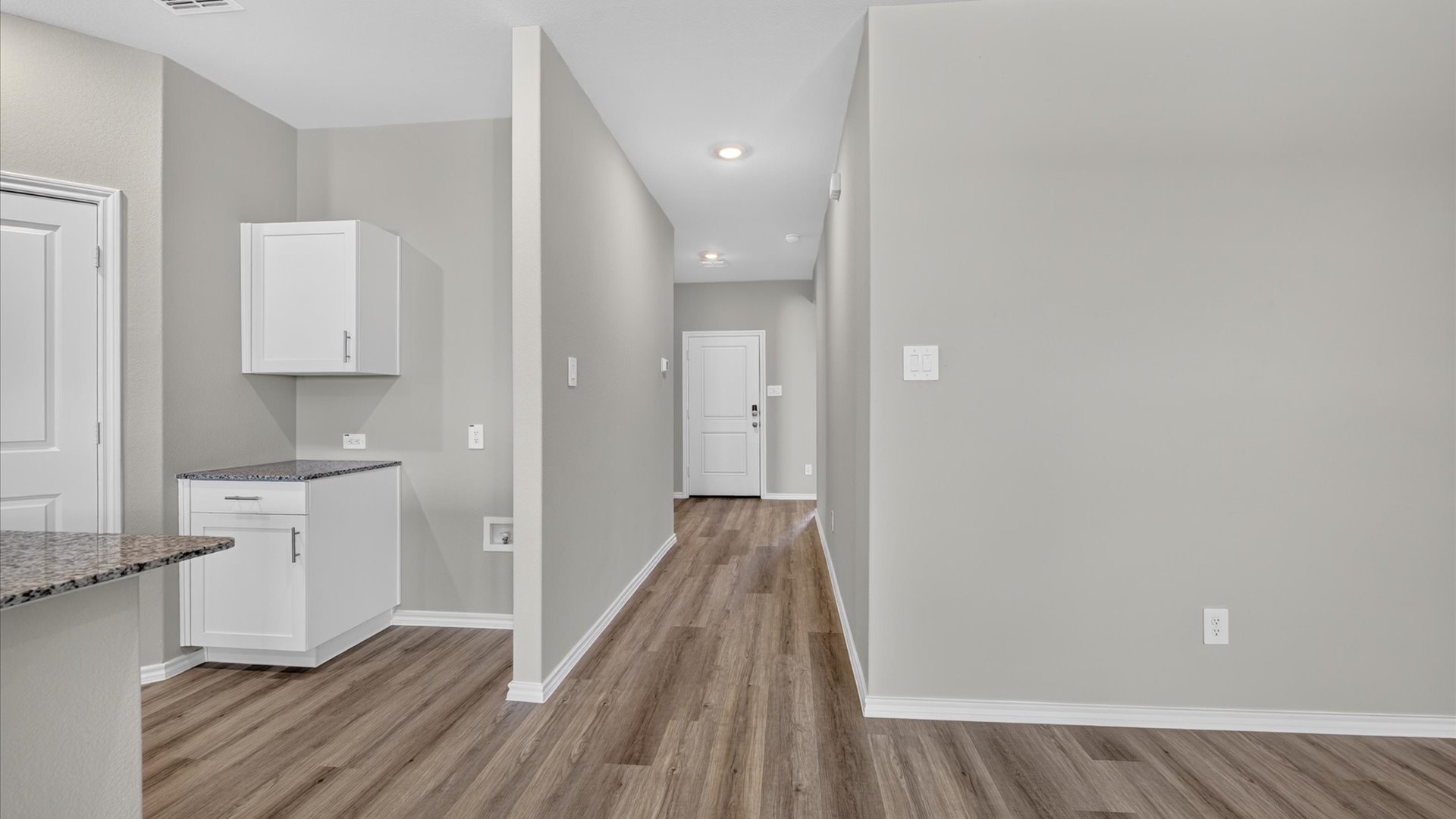Hallway and kitchen