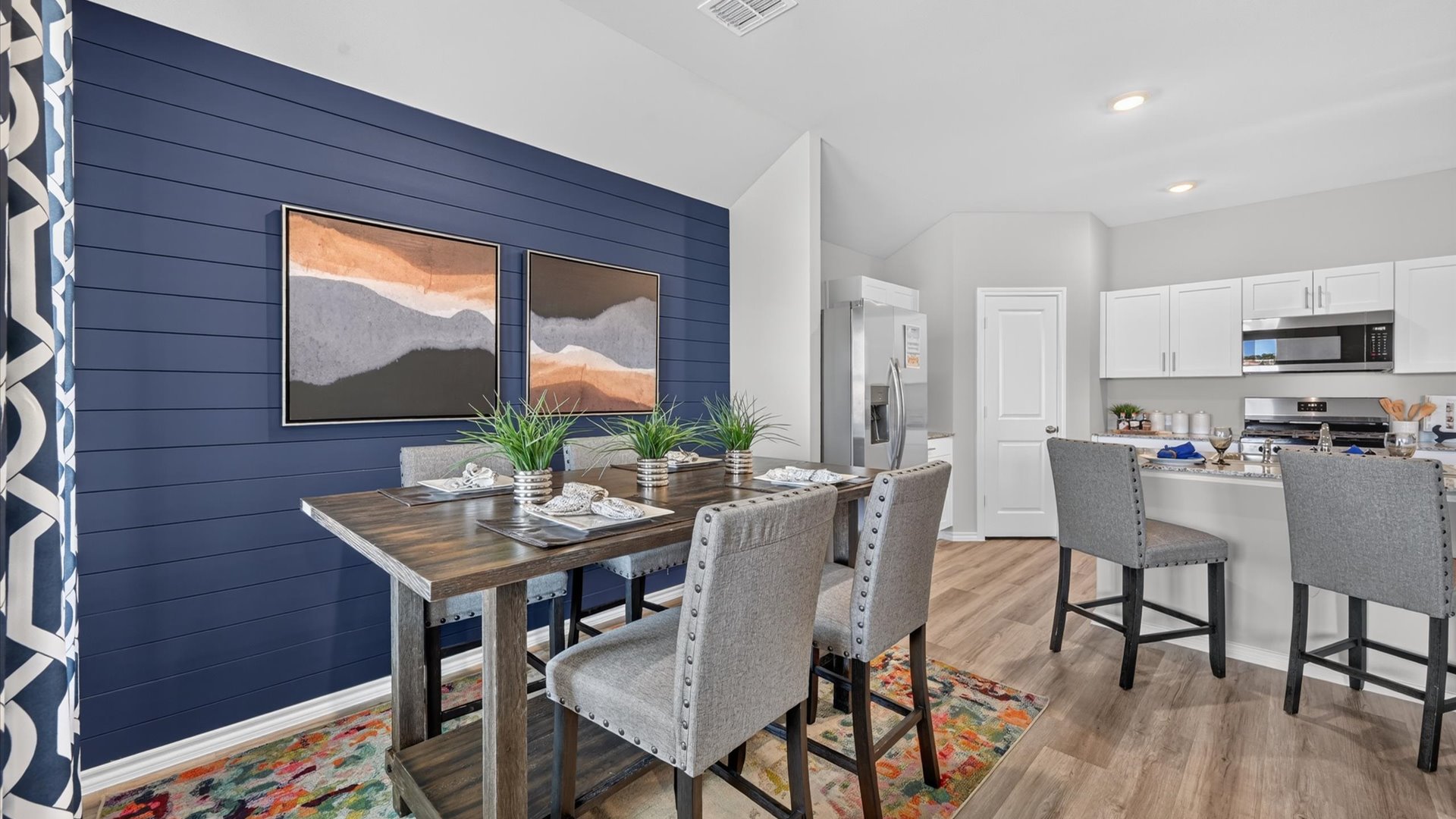 Dining and kitchen space