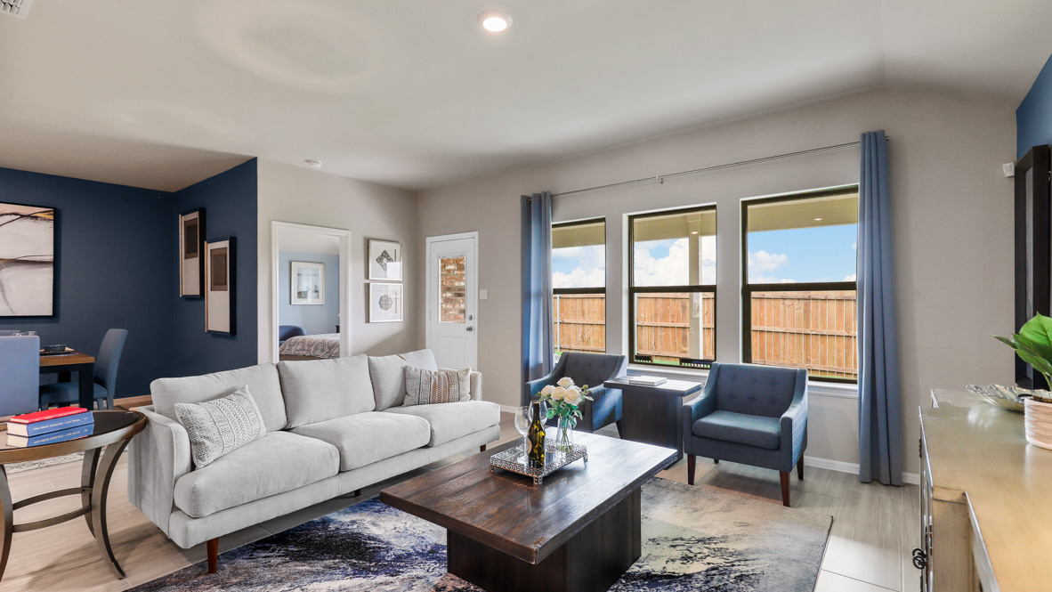 Open living and dining