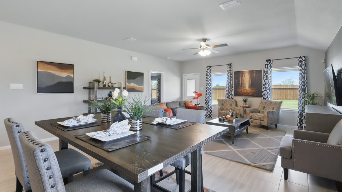 Open dining & living