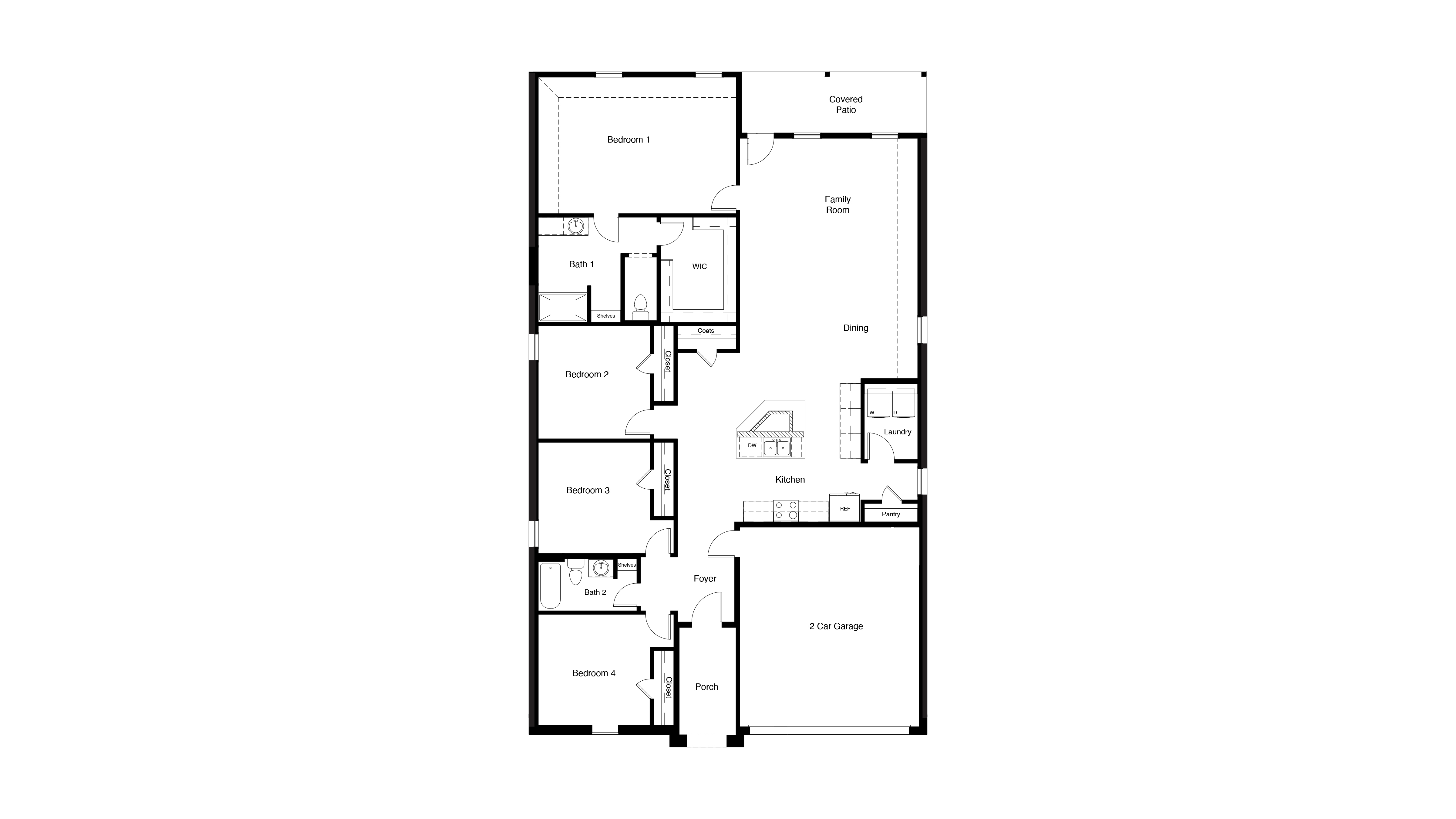 Kingston floor plan and overhead layout