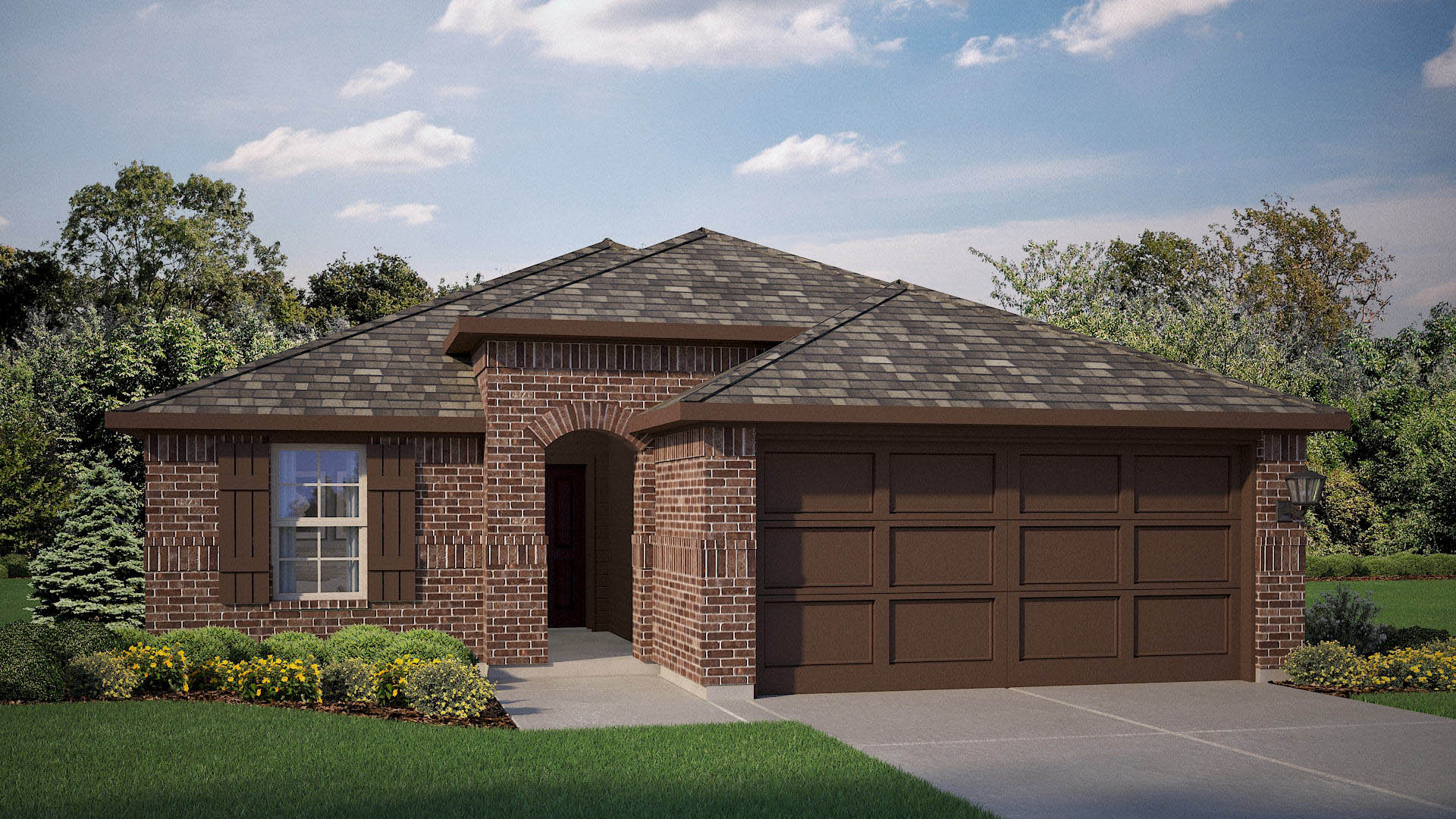 Baxter elevation B rendering