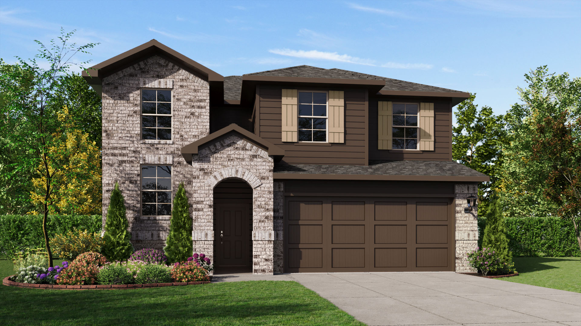 Pierce elevation B rendering