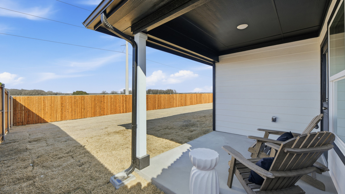 Covered back patio