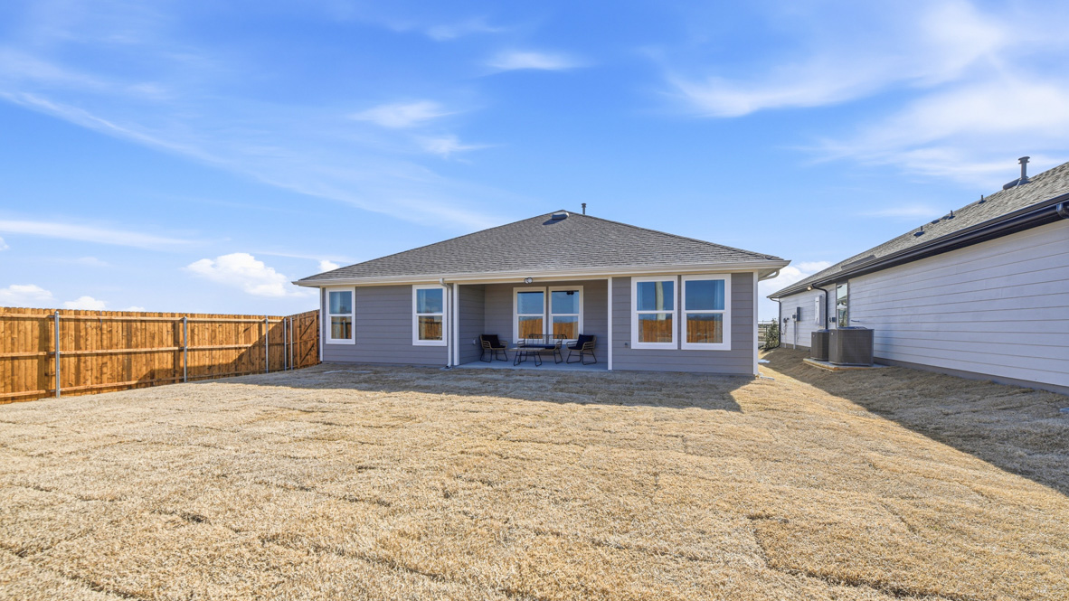 Spacious private backyard
