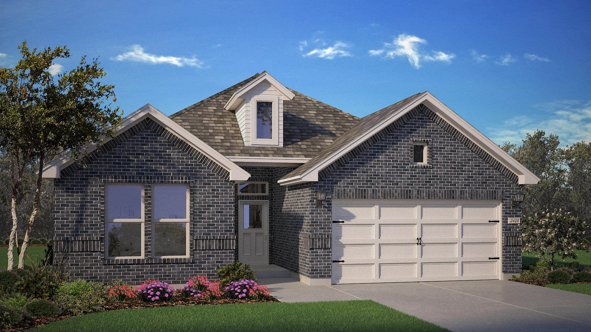 This home — photograph published by the builder