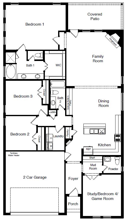 Live Oak floor plan outline and overview