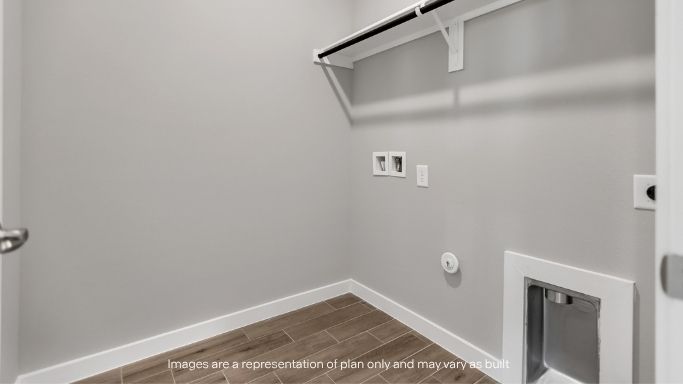 Laundry room and utility closet space with extra storage