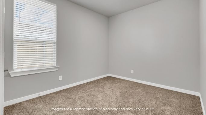 Guest bedroom 3 with plush carpet floors and spacious closet