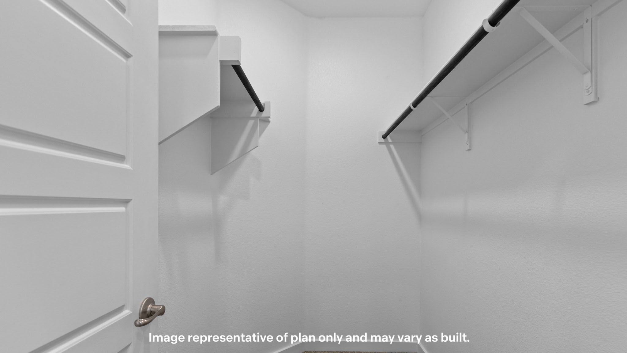 Primary walk-in closet with extra storage space