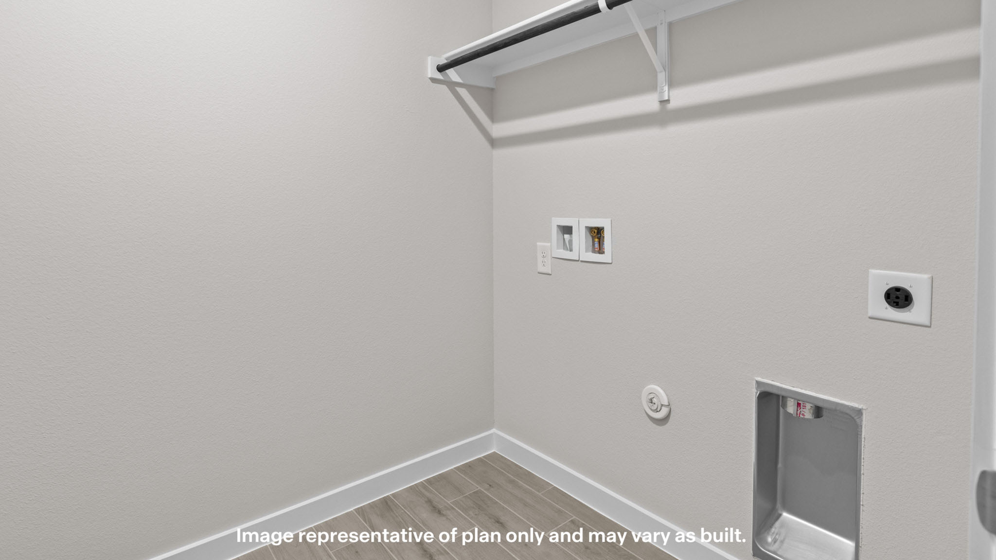 Laundry room and utility closet space with extra storage