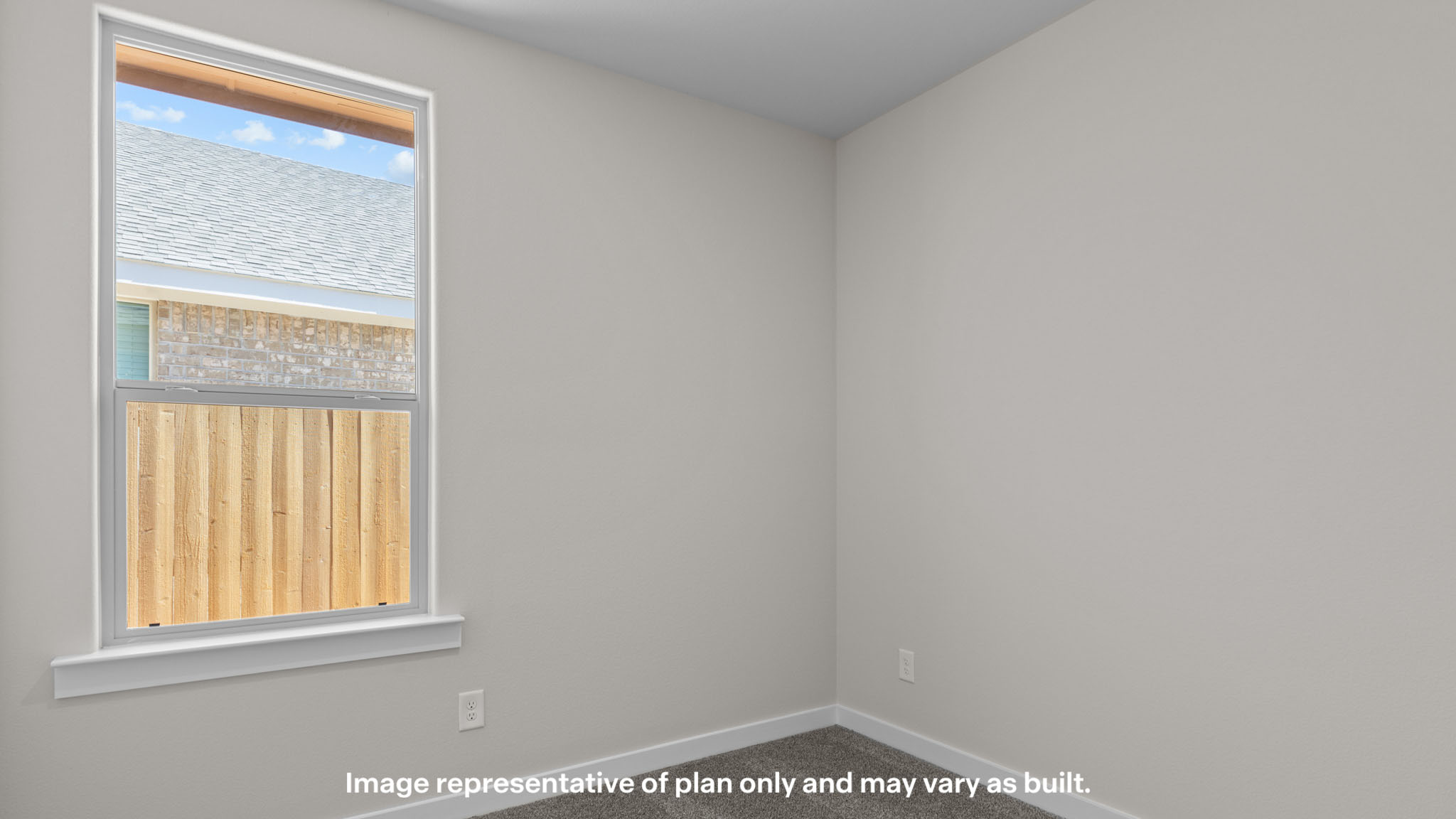 Guest bedroom 3 with plush carpet floors and spacious closet