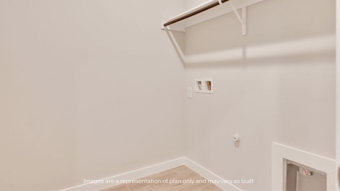 Laundry room and utility closet space with extra storage