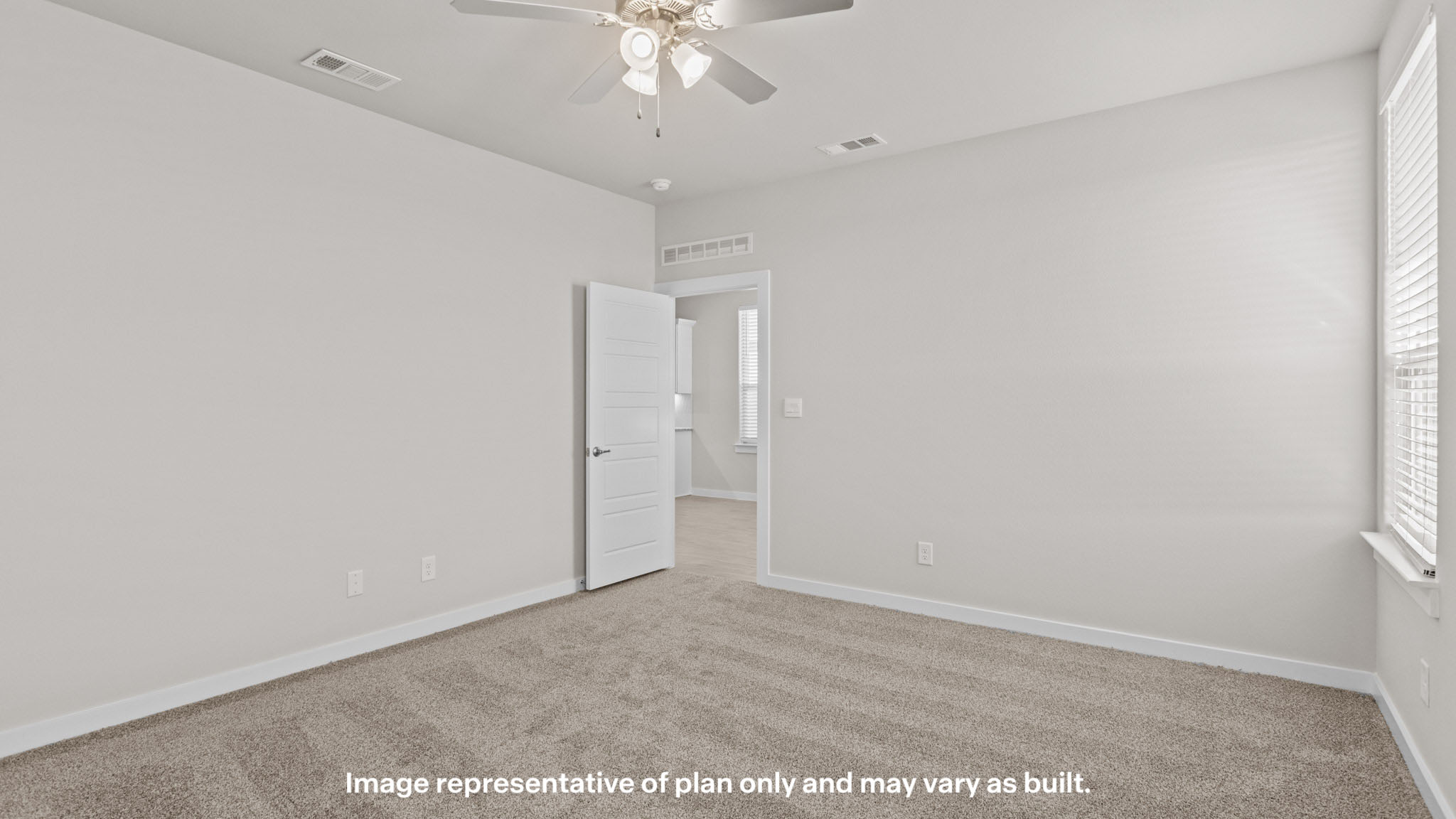 Primary bedroom with private attached bathroom and walk-in closet