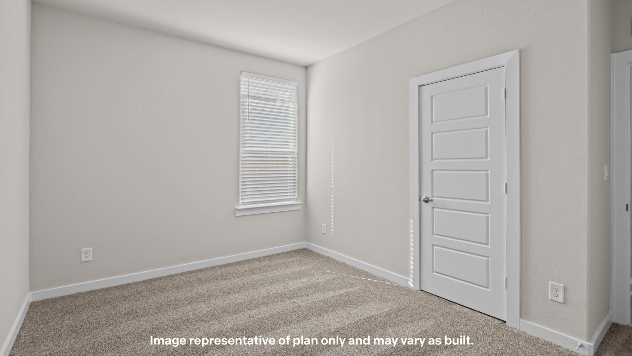 Guest bedroom 3 with plush carpet floors and spacious closet