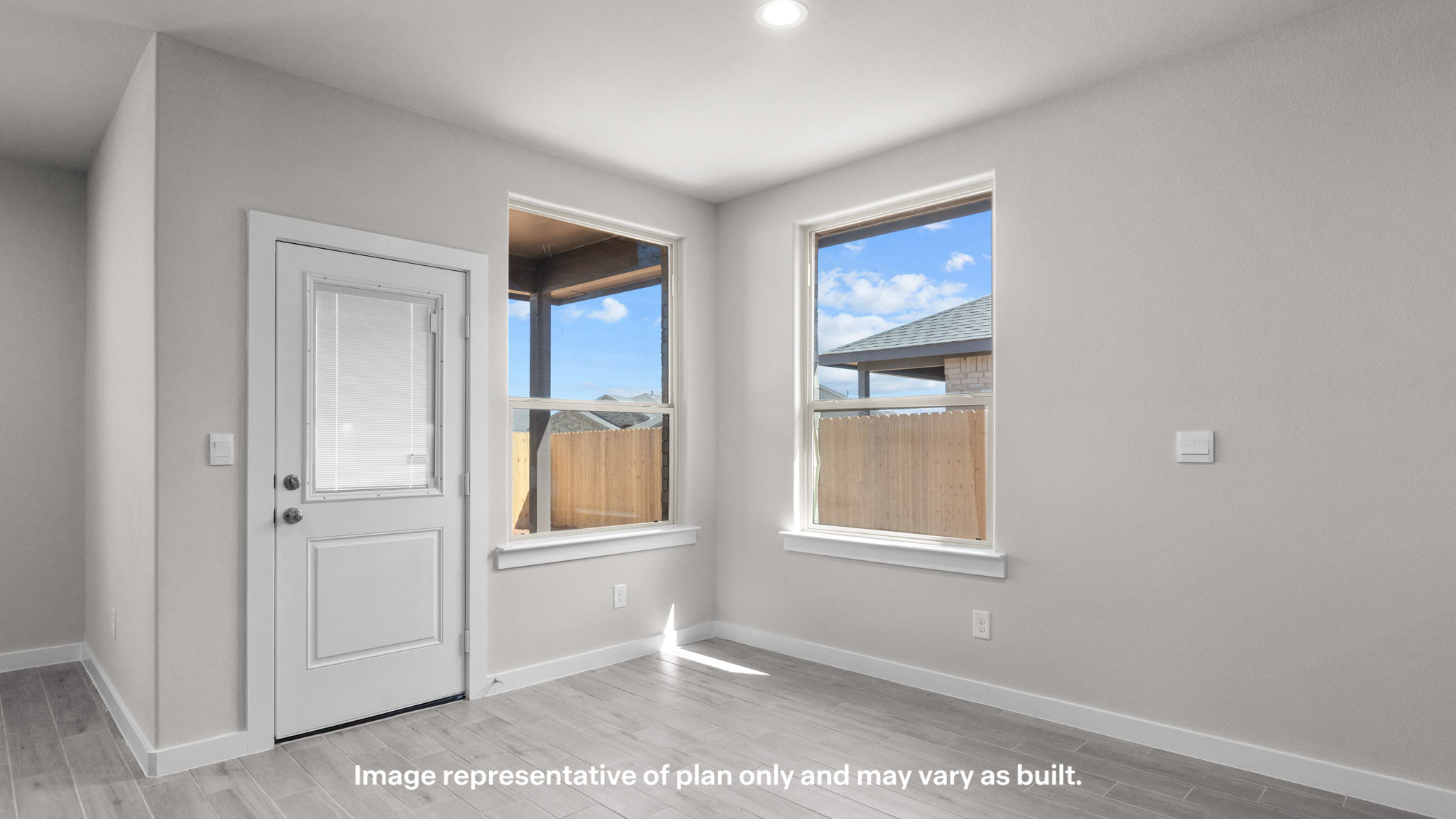 Open dining room space adjacent to kitchen