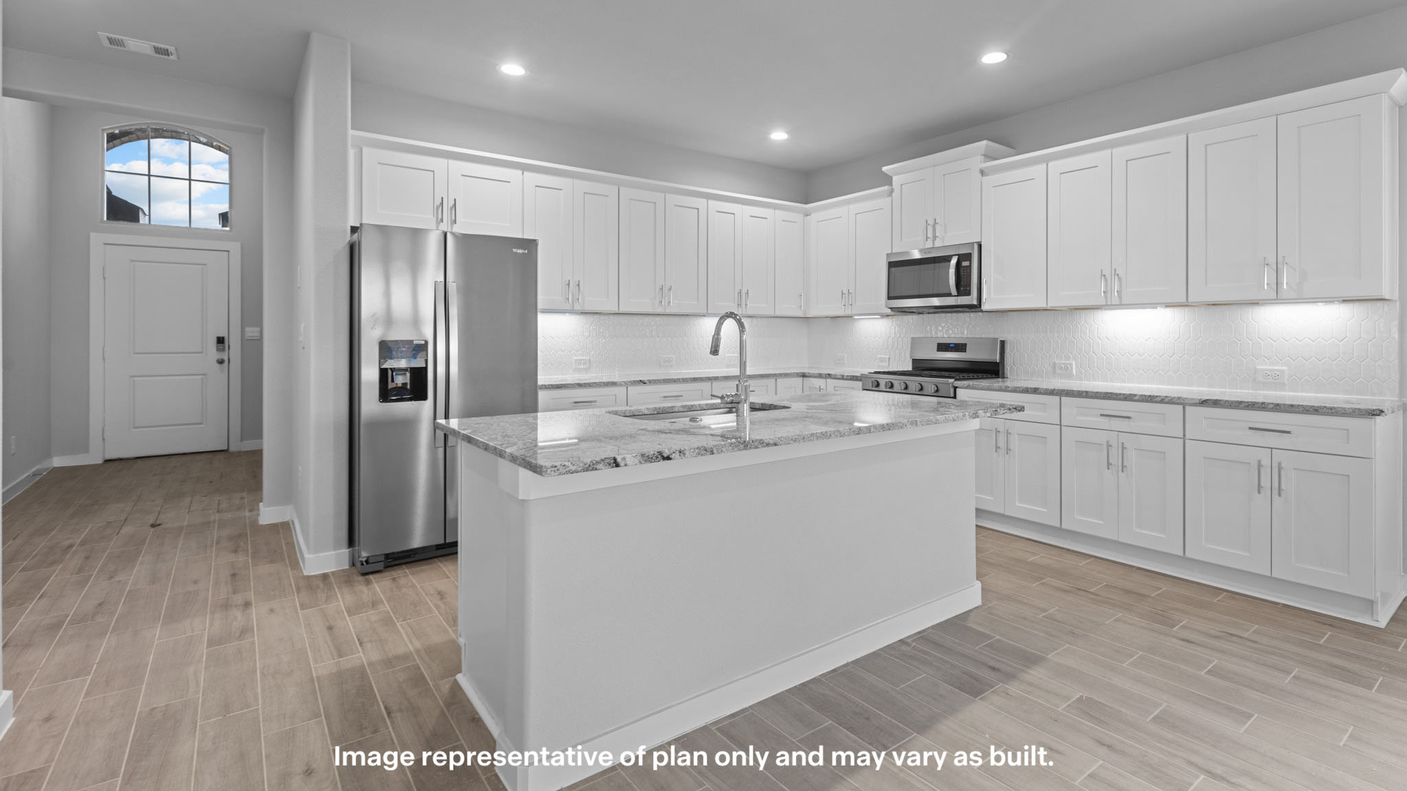 Spacious open kitchen with ample natural light